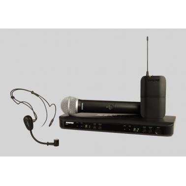 SHURE舒尔 BLX1288/PG30/PG58 无线手持加头戴组合式话筒套装 无线一拖二话筒套装 