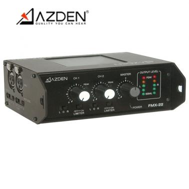 AZDEN 阿兹丹 FMX-22 2通道便携式调音台 影视调音 摄像机专用 外景录音 影视录音用调音台