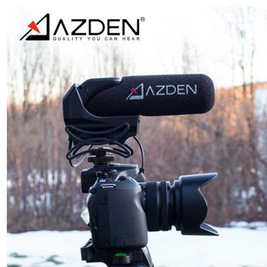 AZDEN阿兹丹 SMX-15 超指向性话筒 单反相机用枪式话筒 专业录音话筒 单反相机用