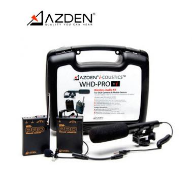 AZDEN阿兹丹 WHD-PRO 无线音频套装 无线WLX-PRO+有线SMX-10 VHF摄像机单反无线领夹话筒 小型DV 单反相机用VHF无线话筒 DSLR单反相机用V段无线话筒录音套装