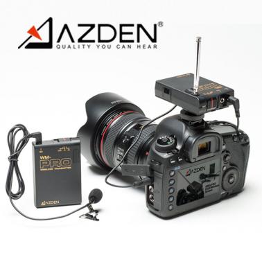 日本AZDEN阿兹丹 WLX-PRO无线话筒 麦克风 单反 摄像机 采访 录音 VHF摄像机单反无线领夹话筒 可一拖二