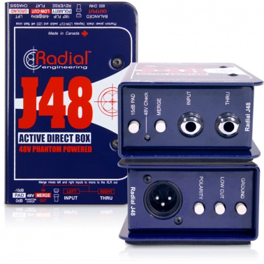 Radial J48 单通道DI直插盒批发零售 单通道DI直插盒 DI盒 吉他DI盒 乐器直插盒 舞台信号转换