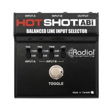 Radial HotShot ABi 音频信号脚踏开关切换选择器DI直插盒批发零售 隔离变压器 消除接地回路的噪声DI直插盒 吉他DI盒 Radial DI直插盒