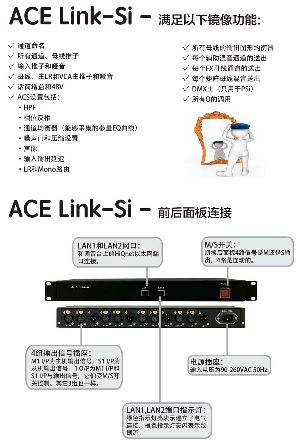 ACE Link-Si 镜像路由器 二台调音台镜像