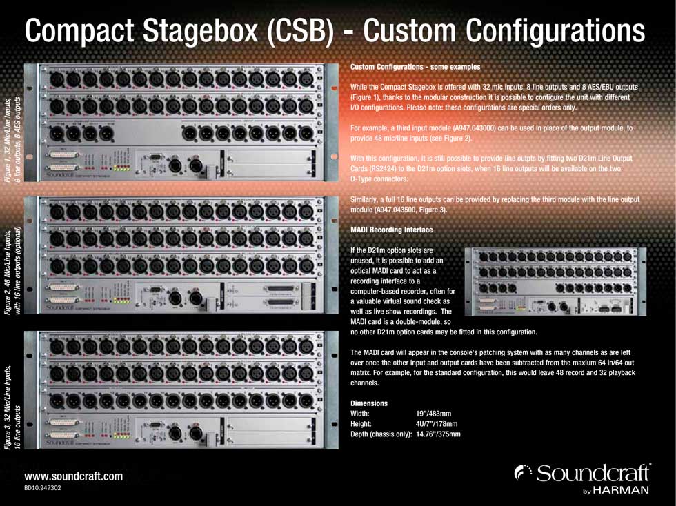 Soundcraft 声艺 Compact Stagebox CSB 数字调音台接口箱 接口箱